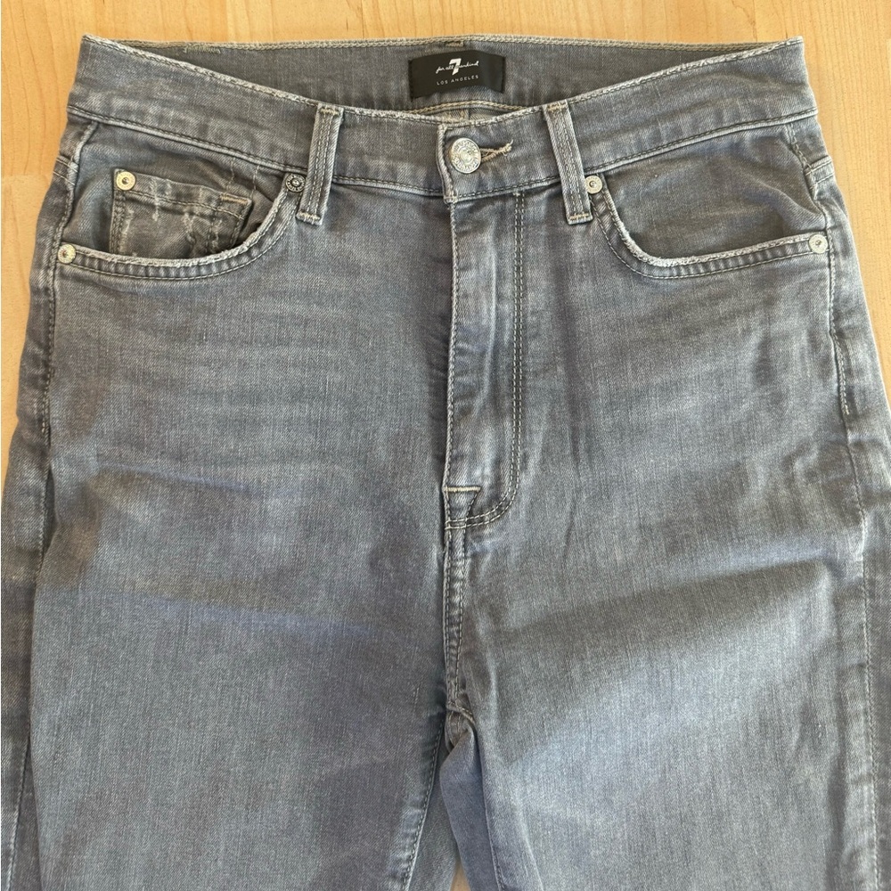 7 for Mankind Women’s Gray High Waist Skinny Jeans.  Size 28